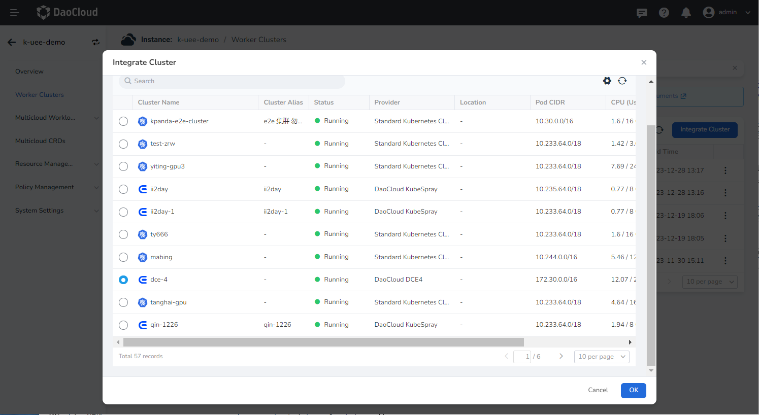 Integrate Cluster